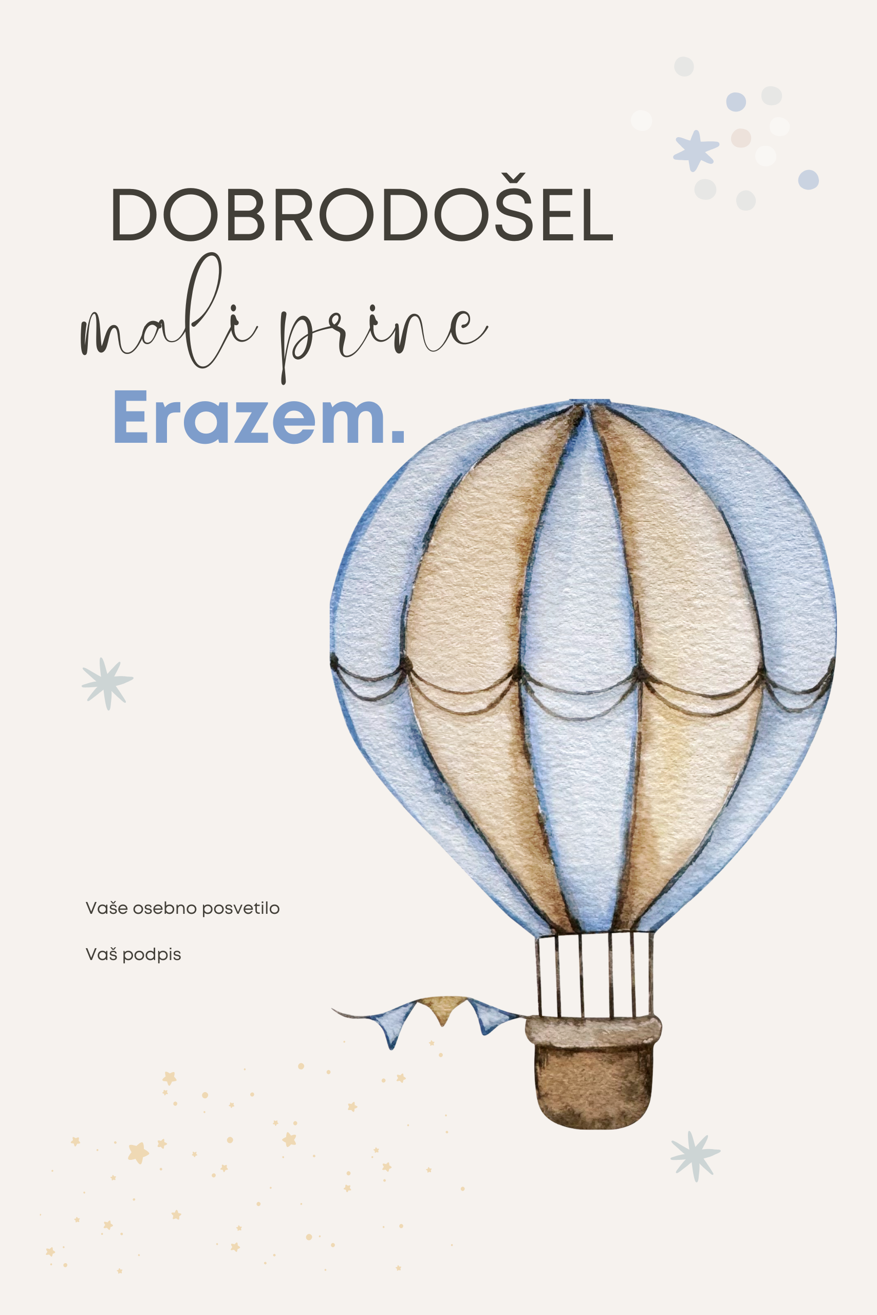 Voščilnica - telegram ob rojstvu